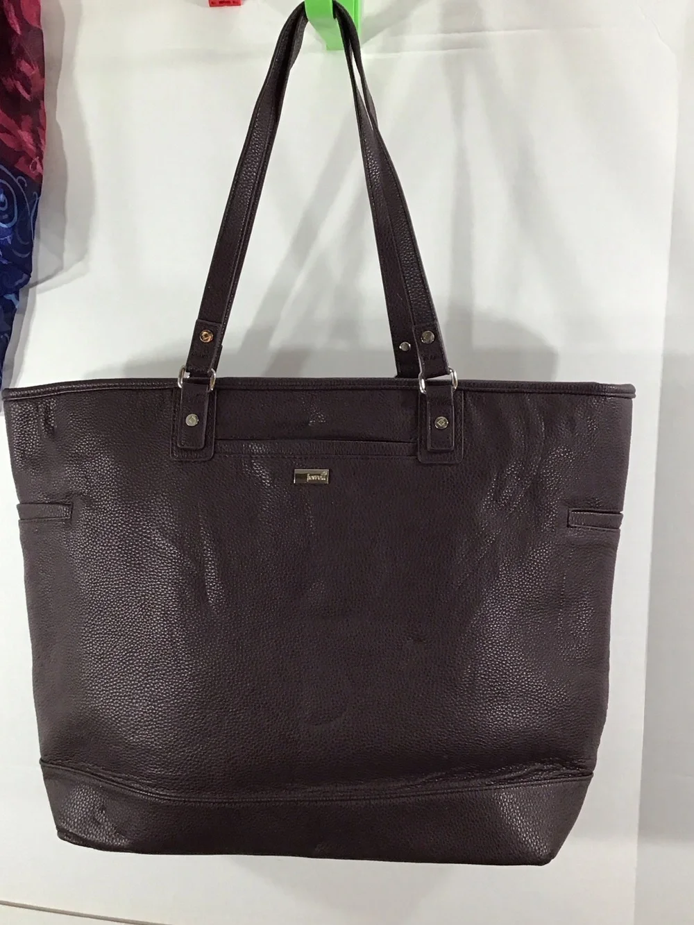 Thirty One Jewel plum Fashion Editor large tote
